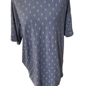 Stylish‎ Blue Patterned Women's Top